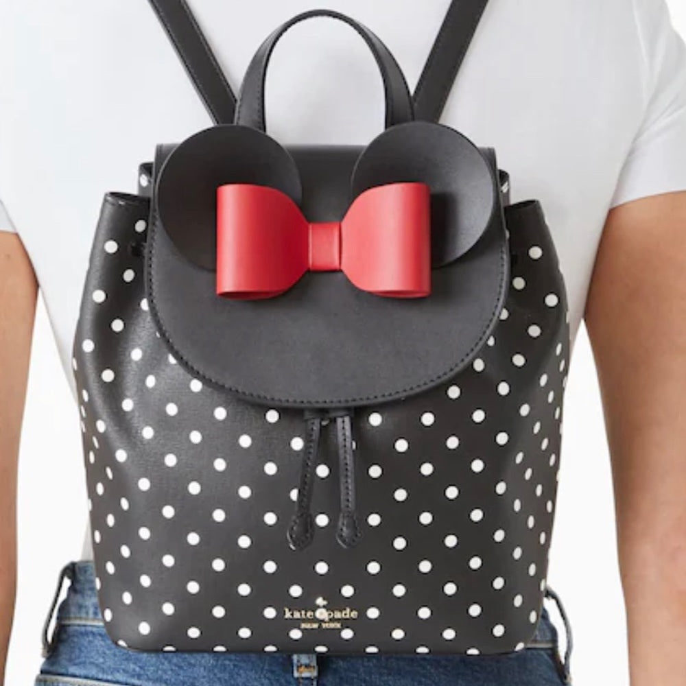Women’s Bag Disney X KATE SPADE New York Minnie Mouse Leather Backpack AUTHENTIC - Picture 5 of 6